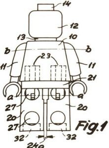 LEGO minifigure design patent diagram