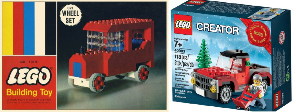 LEGO Vehicles, vintage and modern trucks: wheel set and LEGO Creator Limited Edition